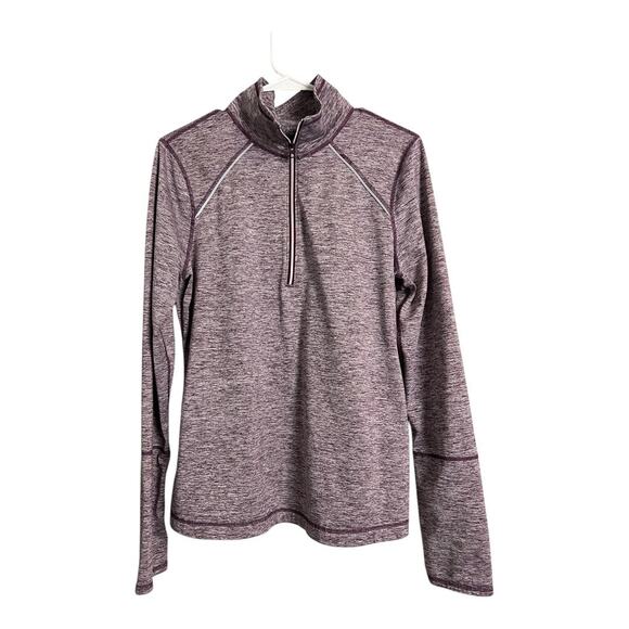Z by Zella Athletic Jacket Pullover Half Zip Maroon Heathered L Large Athleisure - Picture 1 of 3